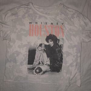 Whitney houston white cotton t shirt